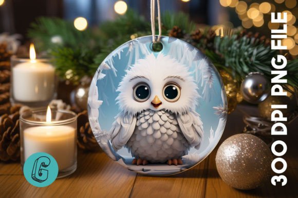 3D Cute Owl Break Through Ornament (18): A Delightful Design Asset