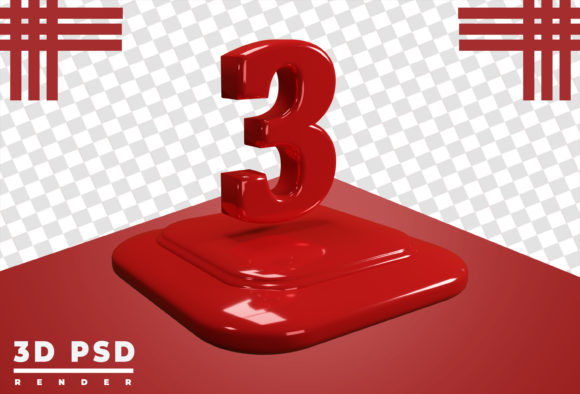 3d Logo Number 3 Template