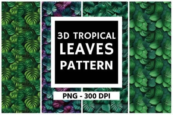 3D Tropical Leaves Pattern 02: A Lush Design Asset
