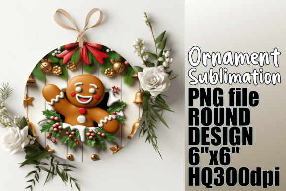 3D Wall Hole Christmas Ornaments PNG: Elevate Your Sublimation Crafts
