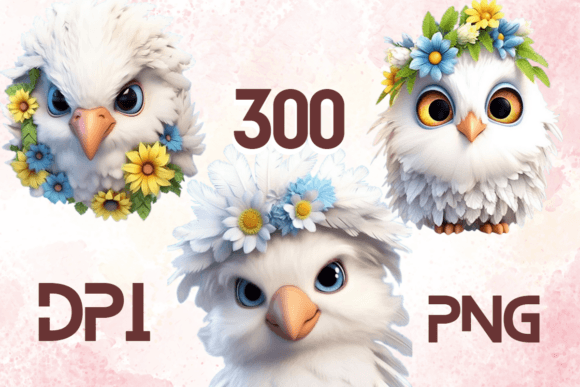 Adorable 3D Cute Birds Clipart for Creative Projects