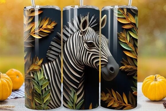 Wild Style: The 3D Zebra Tumbler Wrap Design